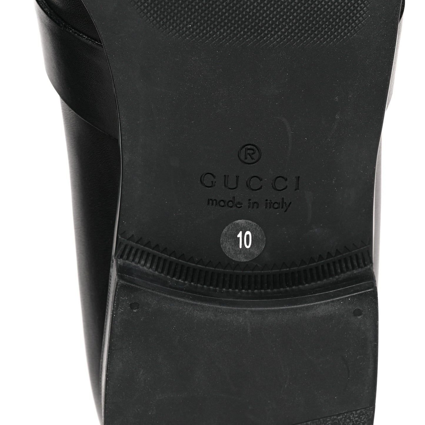 Calfskin Mens Interlocking GG Loafer 10 Black