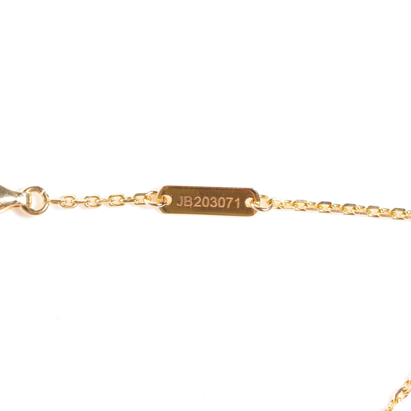 18K Yellow Gold Mother of Pearl Vintage Alhambra Pendant Necklace