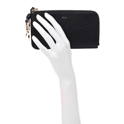 Chloe Calfskin Alphabet Purse Wallet Black 2 of 9