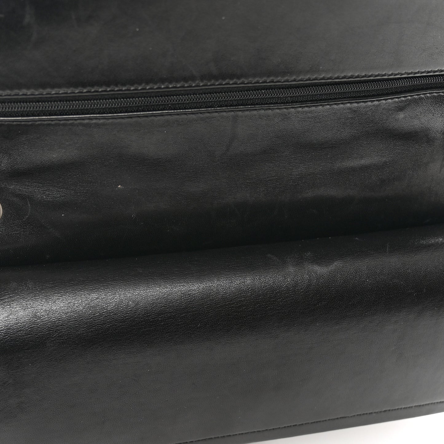 Lambskin Quilted Jumbo Double Flap Black