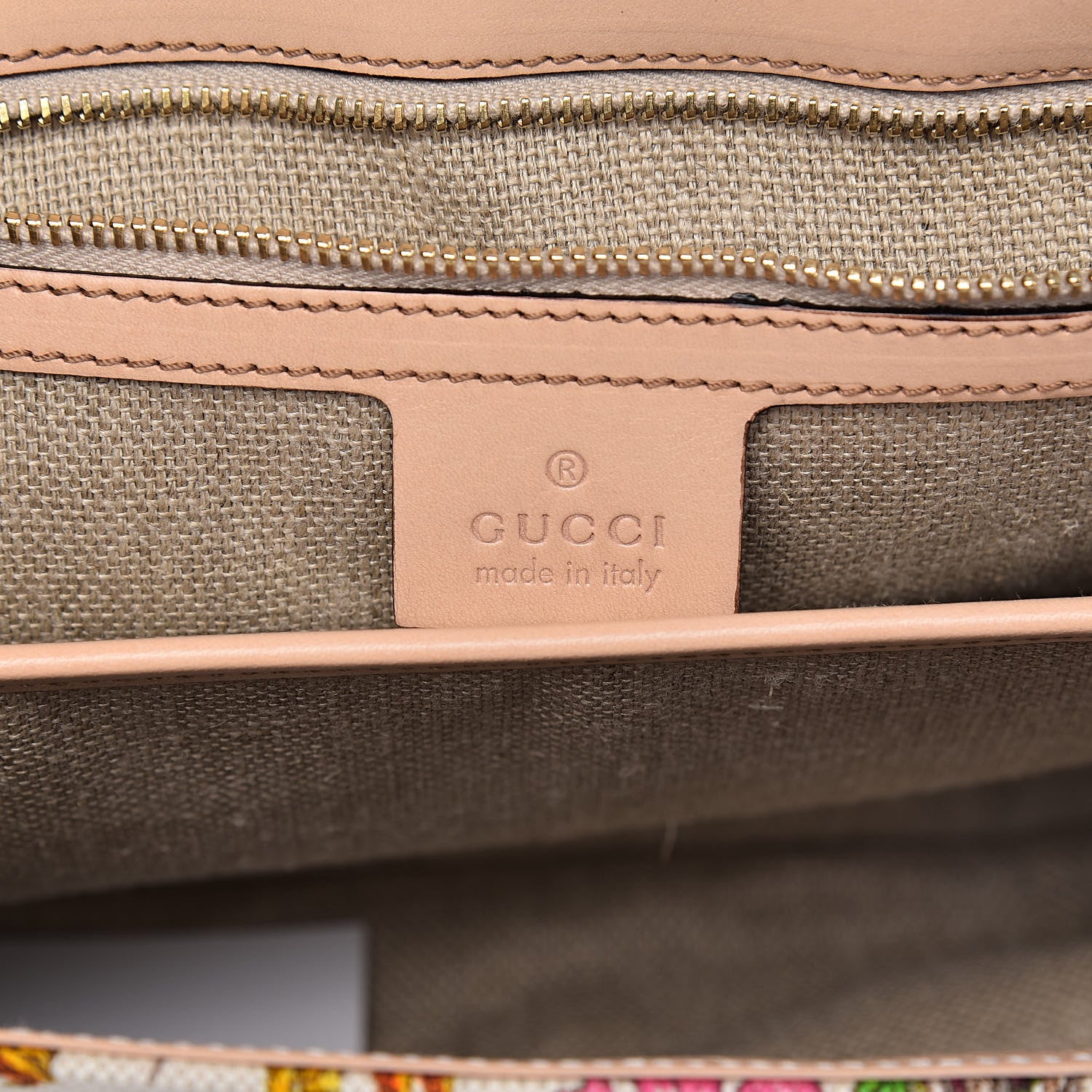 Gucci Floral Flora Canvas Bamboo Top Handle Bag 6 of 14