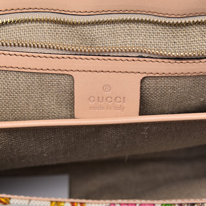 Gucci Floral Flora Canvas Bamboo Top Handle Bag 6 of 14