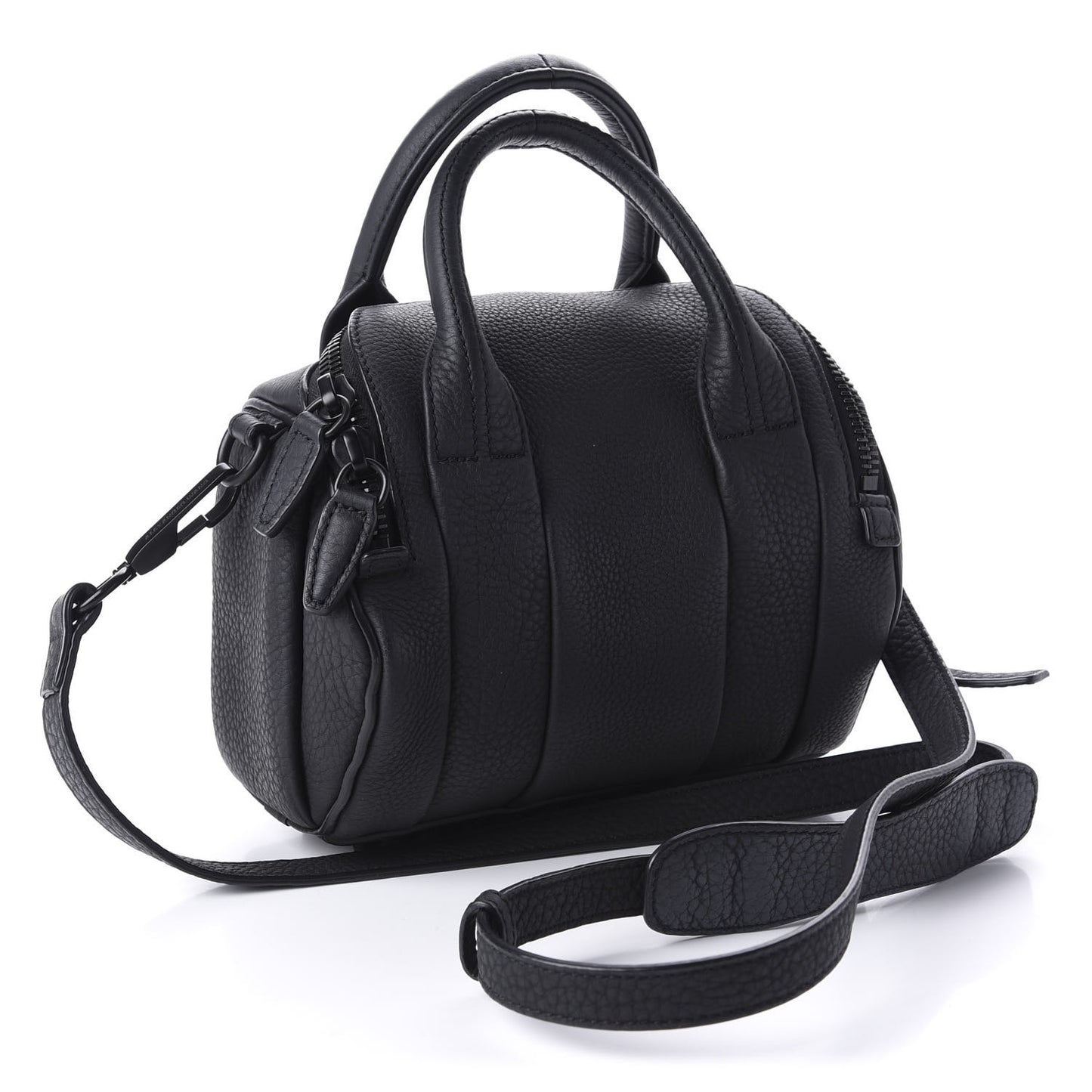 Pebbled Lambskin Rockie Black Matte Black Hardware