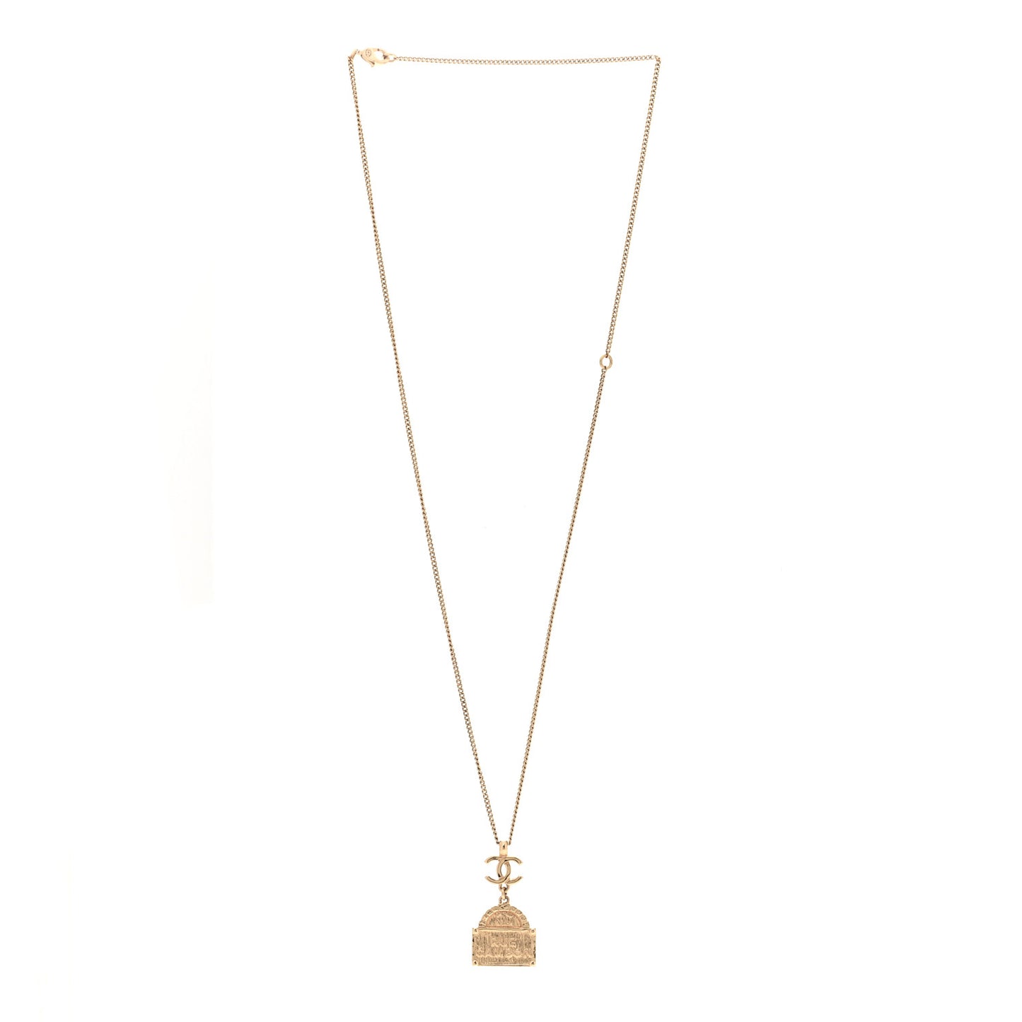 Metal CC Rue Cambon Necklace Gold