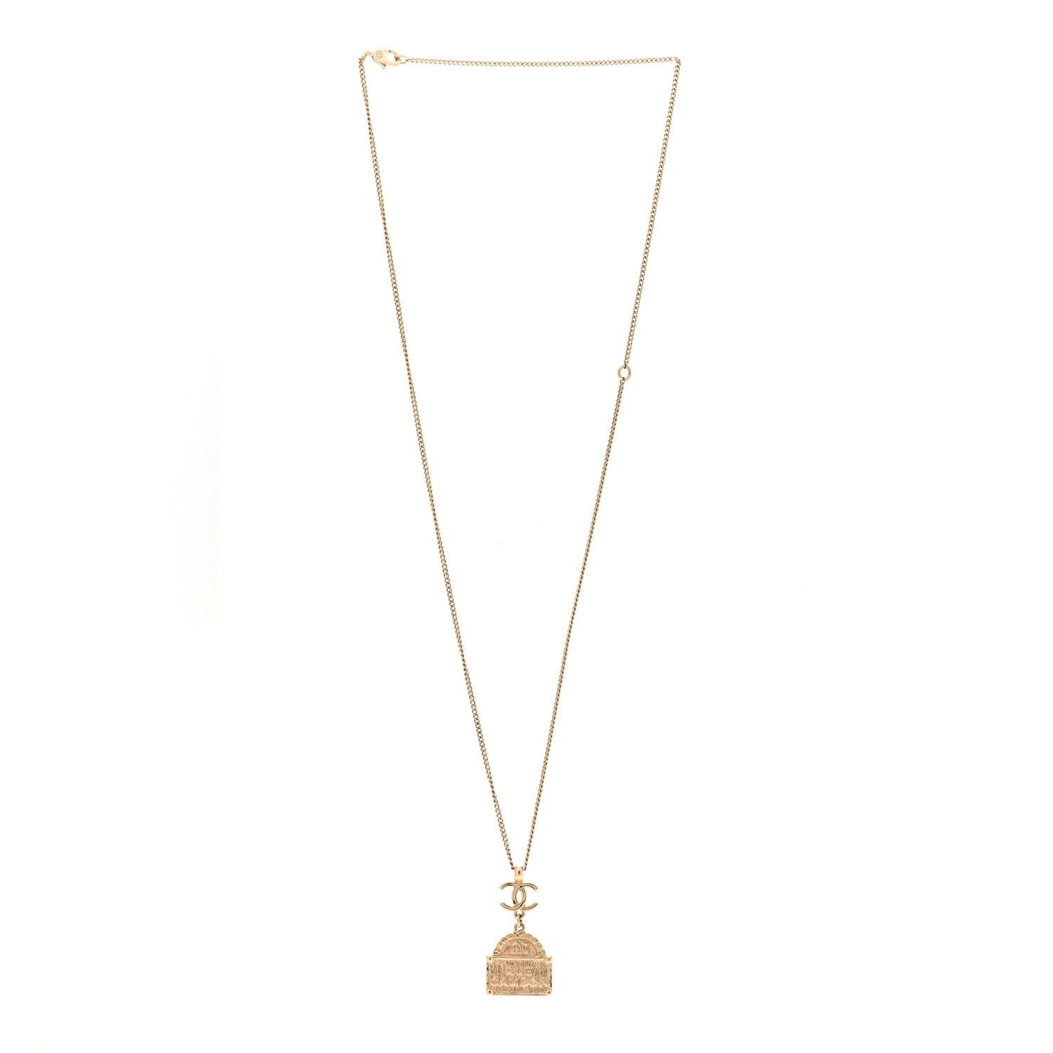 Chanel Metal CC Rue Cambon Necklace Gold 3 of 6