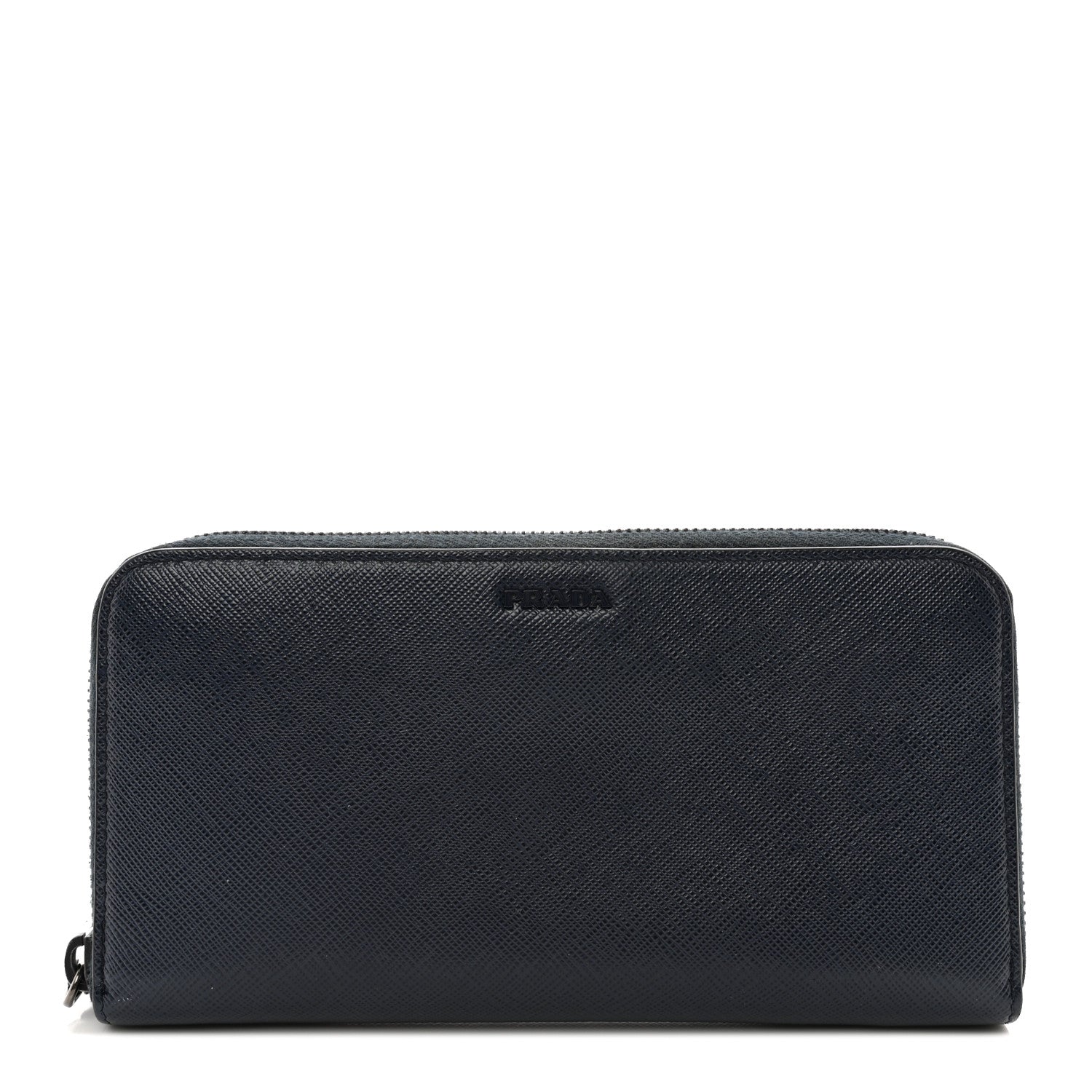 Prada Saffiano Zip Around Wallet Baltico 1 of 11