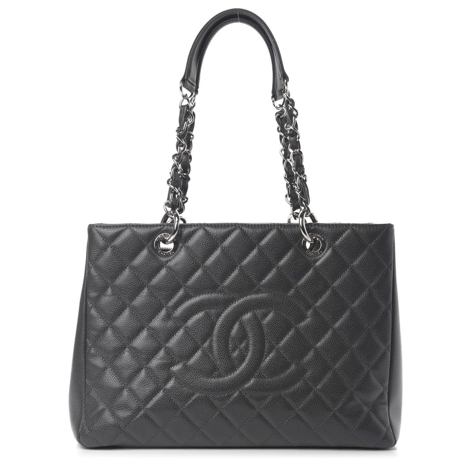 Chanel Caviar Quilted Grand Shopping Tote GST Grey 1 of 10