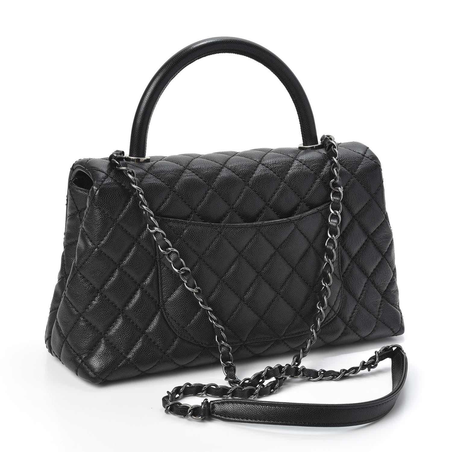 Chanel Caviar Quilted Small Coco Handle Flap Black 2 of 10