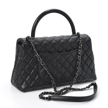 Chanel Caviar Quilted Small Coco Handle Flap Black 2 of 10