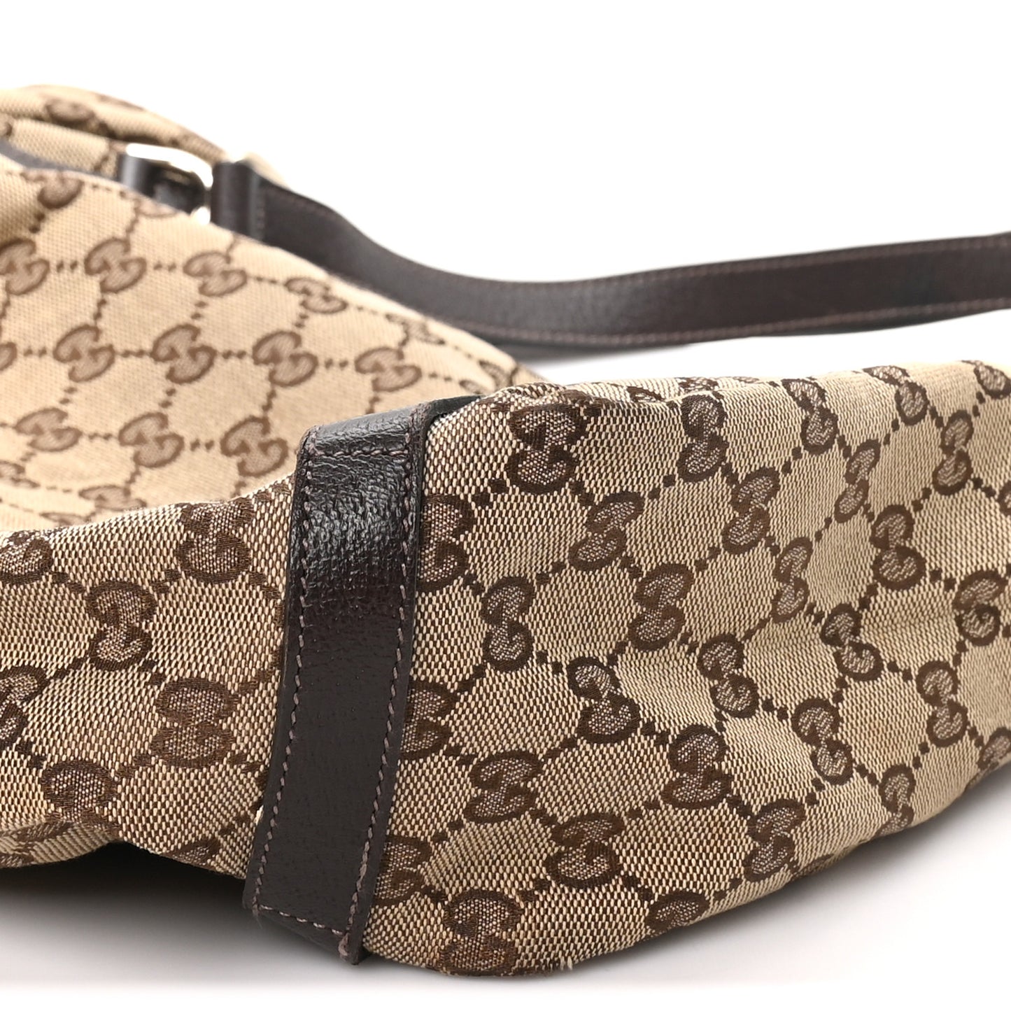 Monogram Medium Abbey Shoulder Bag Dark Brown