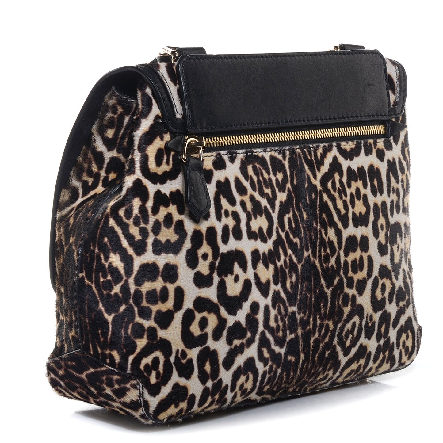 Calf Hair Leopard Print Mirte Saddle Bag