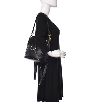 Chloe Suede Calfskin Small Faye Backpack Black 3 of 12