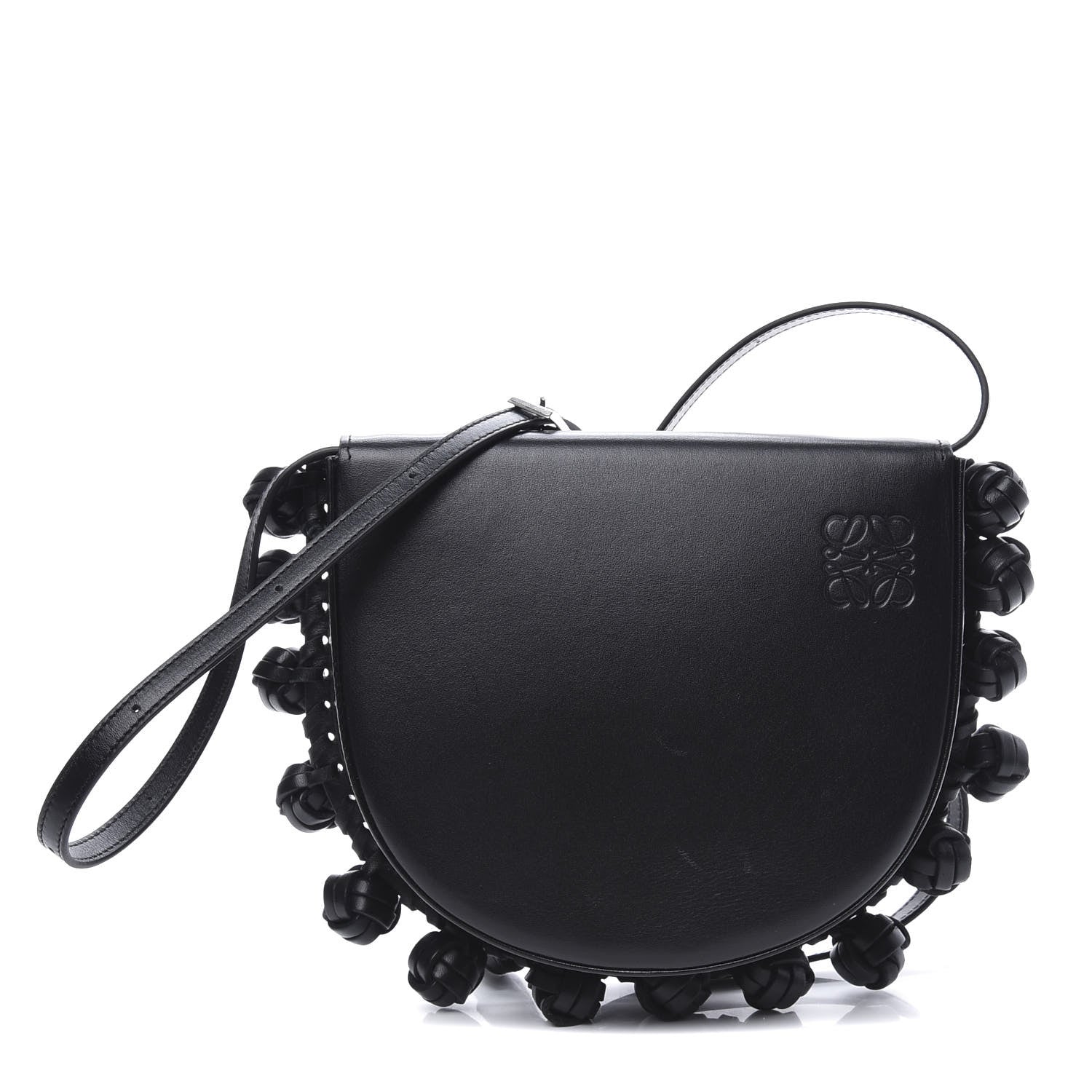 Loewe Calfskin Heel Knots Crossbody Bag Black 1 of 12