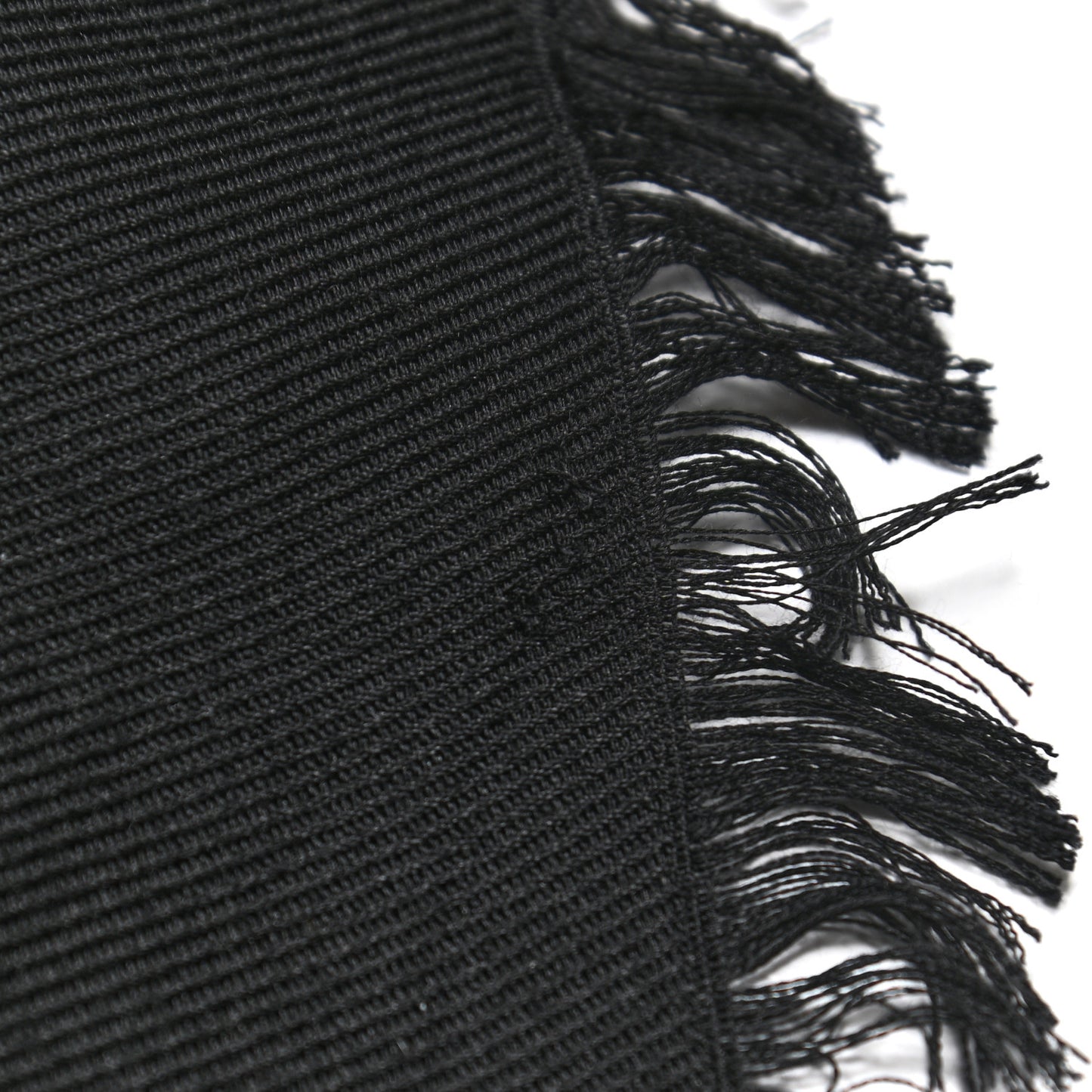 Silk Wool Monogram Shawl Black