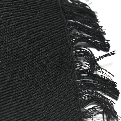 Louis Vuitton Silk Wool Monogram Shawl Black 6 of 8