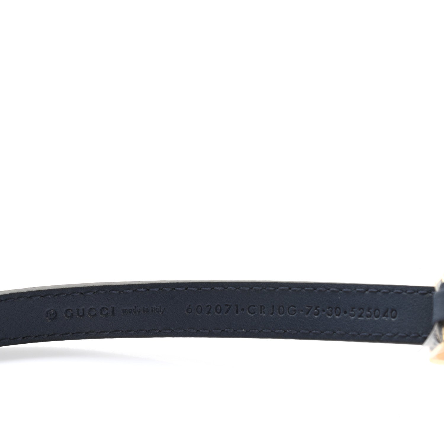 Gucci Suede Calfskin Torchon Double G 15mm Belt 75 30 Blue Agata 4 of 5