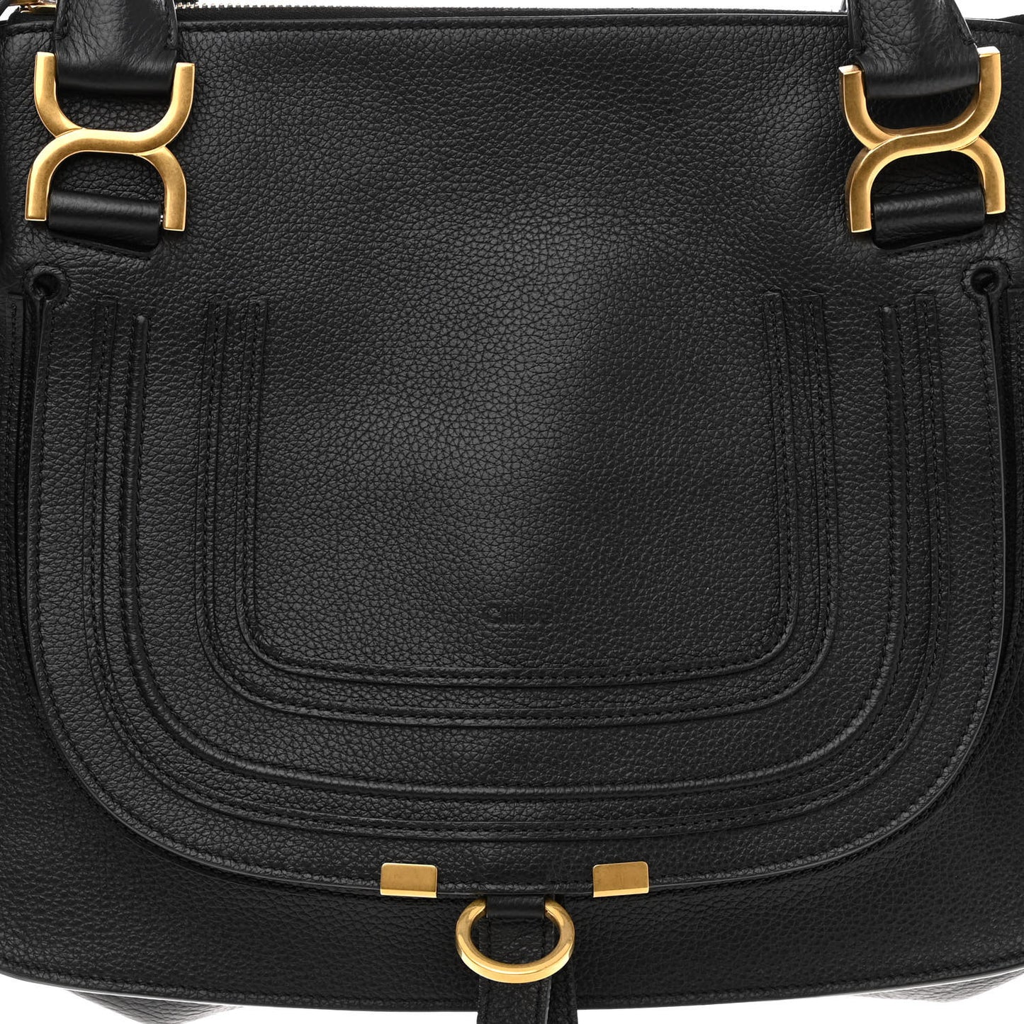 Calfskin Medium Marcie Satchel Black