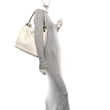 Prada Vitello Daino Hobo Bag White 2 of 9