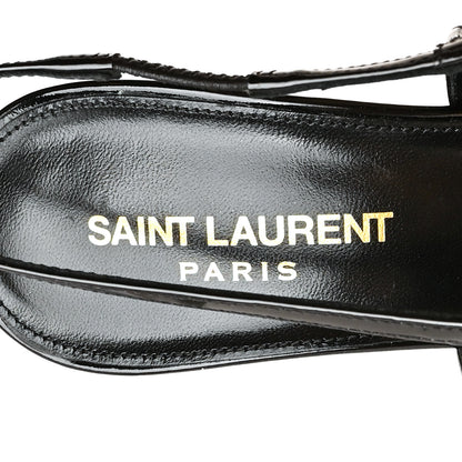 Saint Laurent Vernice Grupy Madame 115mm Slingback Pumps 37 Black 9 of 11