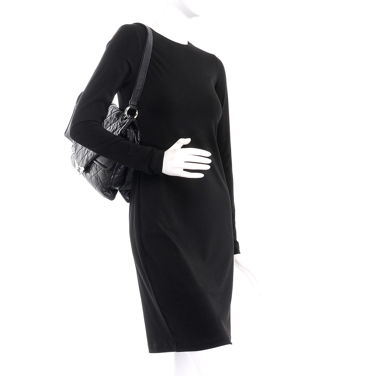 Chanel Lambskin Quilted Padded Envelope Flap Black 2 of 12