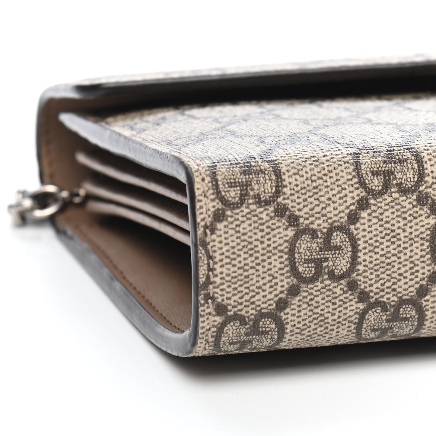 GG Supreme Monogram Mini Dionysus Chain Wallet Beige Taupe