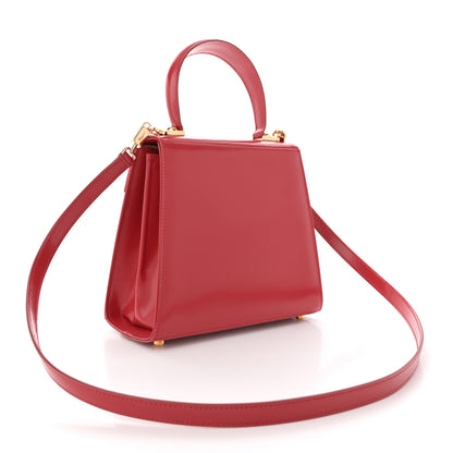 Salvatore Ferragamo Brushed Off Calfskin Small Iconic Top Handle Red 3 of 11