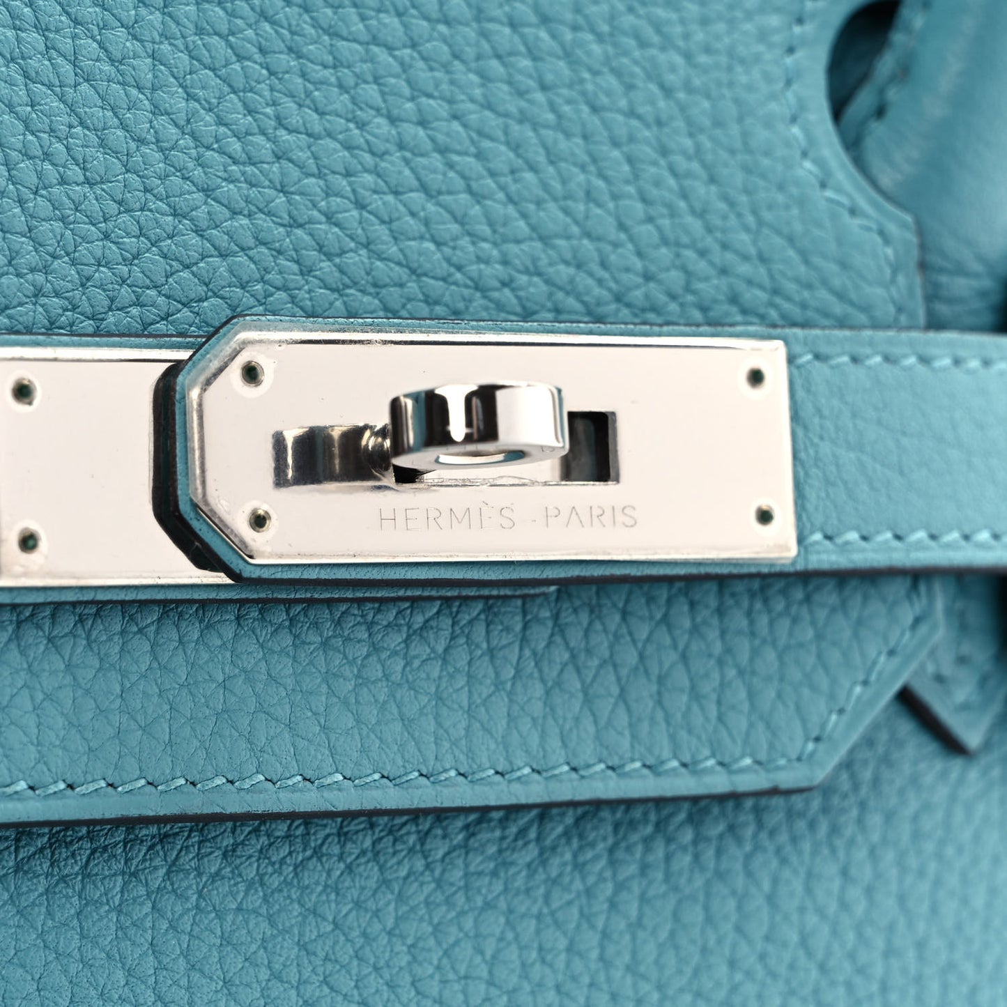 Taurillon Clemence Birkin 30 Bleu Saint Cyr