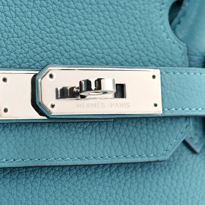Hermes Taurillon Clemence Birkin 30 Bleu Saint Cyr 10 of 10