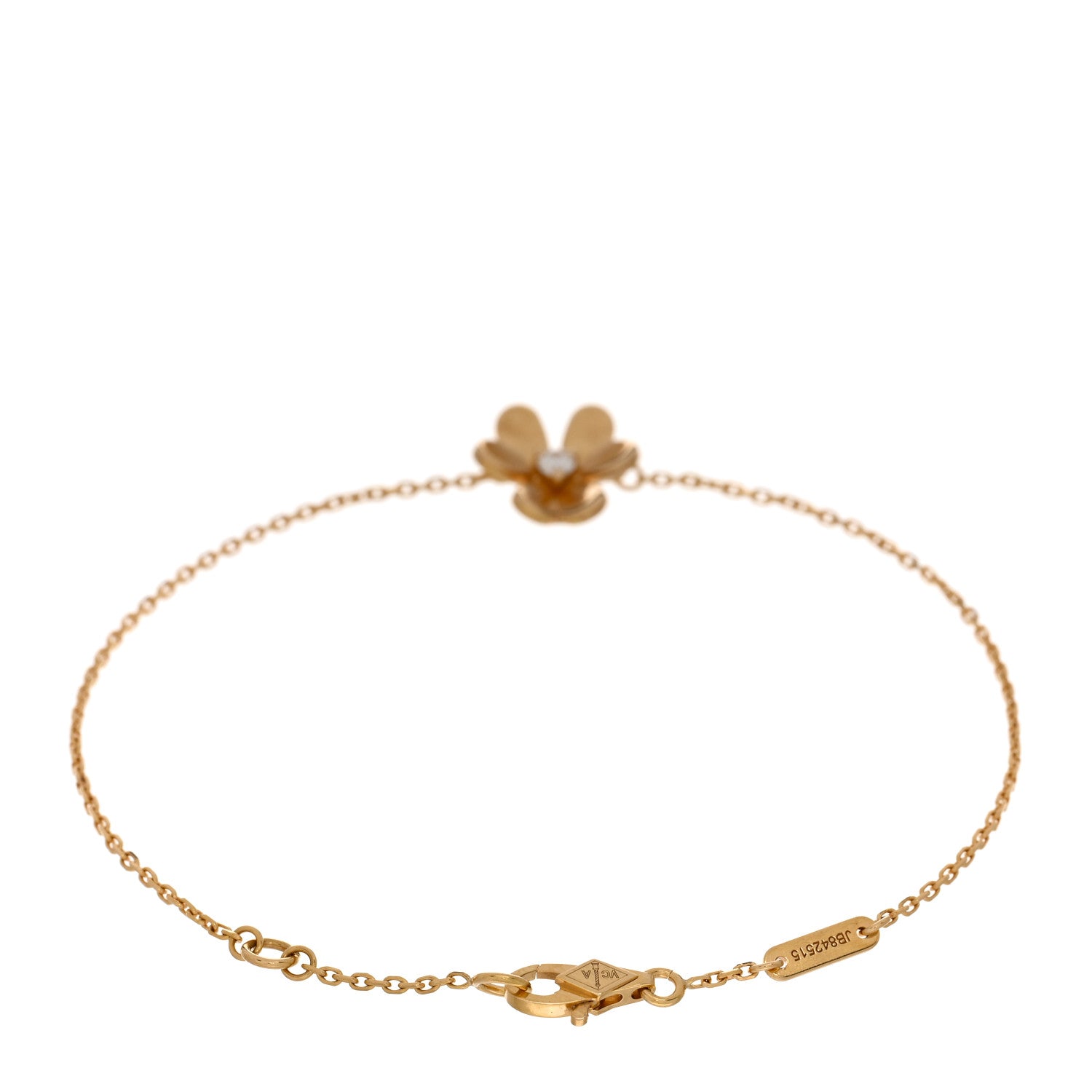 Van Cleef & Arpels 18K Yellow Gold Diamond Mini Frivole Bracelet 2 of 5