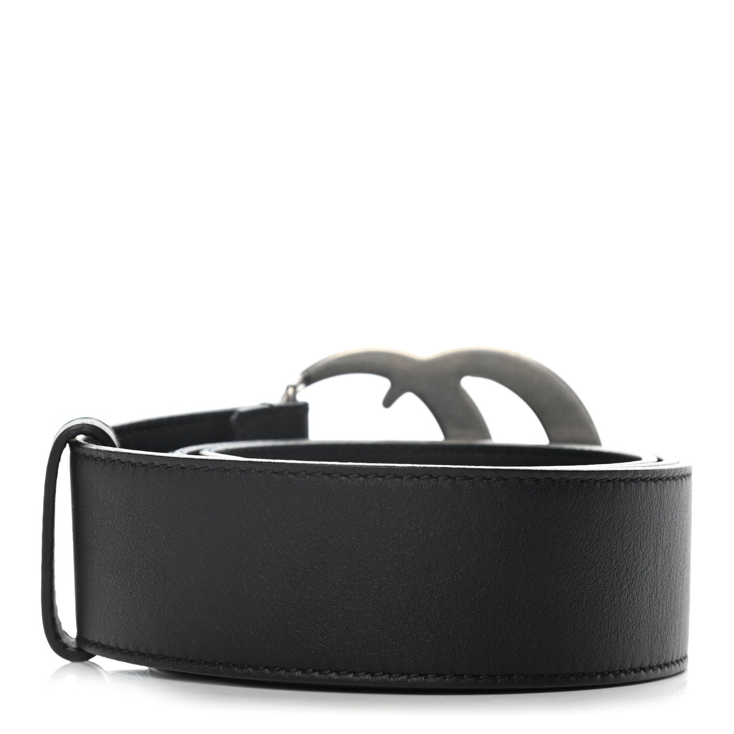Gucci Moon Calfskin Nickel Double G 40mm Belt 90 36 Black 2 of 5