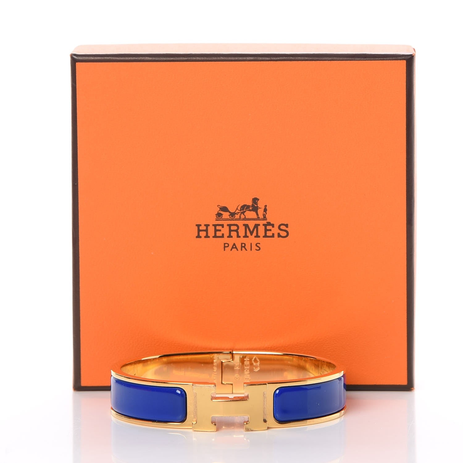 Hermes Narrow Enamel Clic Clac H Bracelet PM Bleu Royal 5 of 5