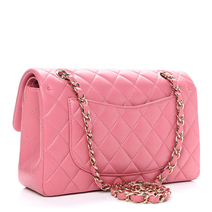 Chanel Lambskin Quilted Small Double Flap Pink 2 of 9