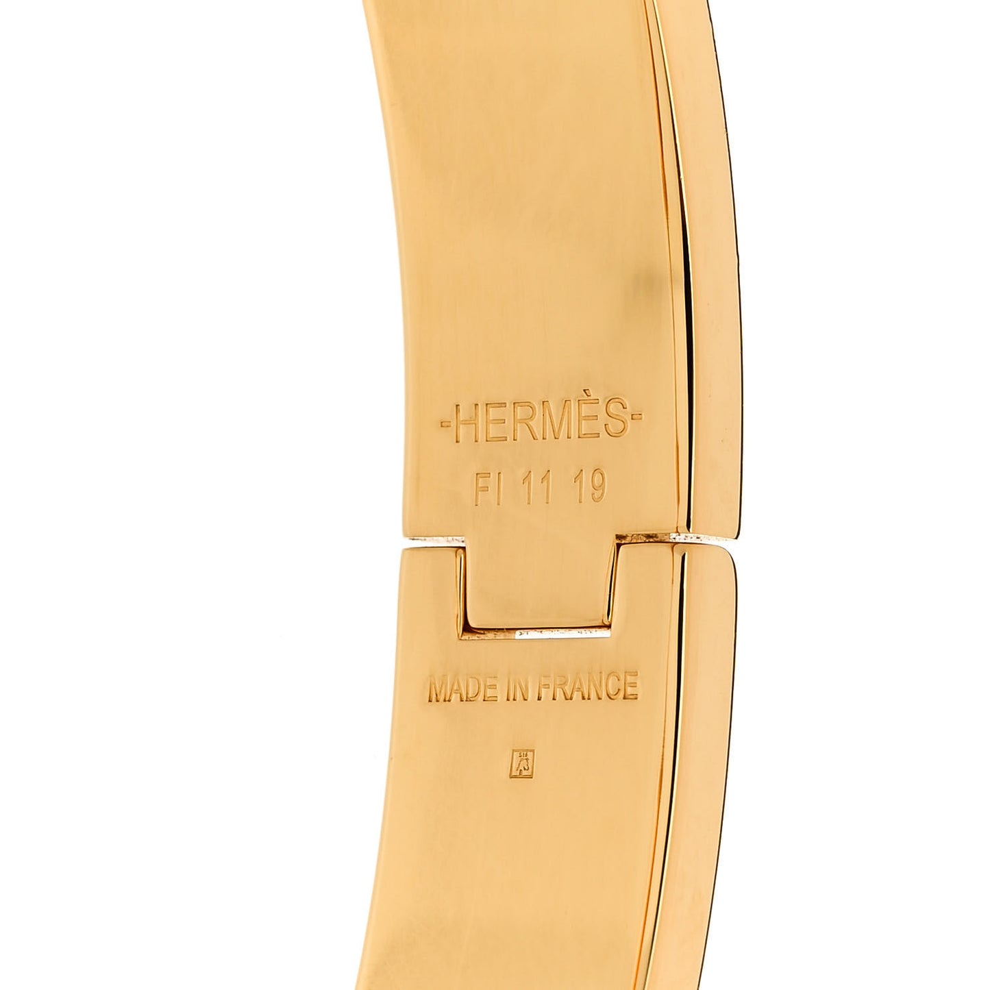 Matte Enamel Narrow Clic Clac HH Bracelet GM White