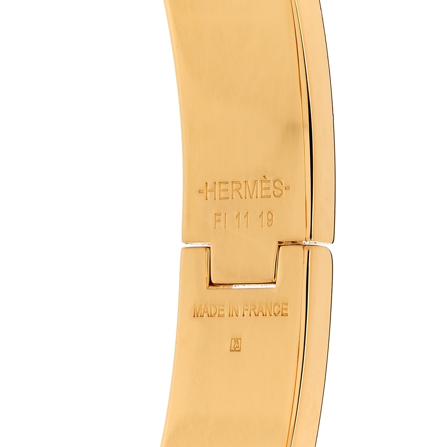 Hermes Matte Enamel Narrow Clic Clac HH Bracelet GM White 4 of 5