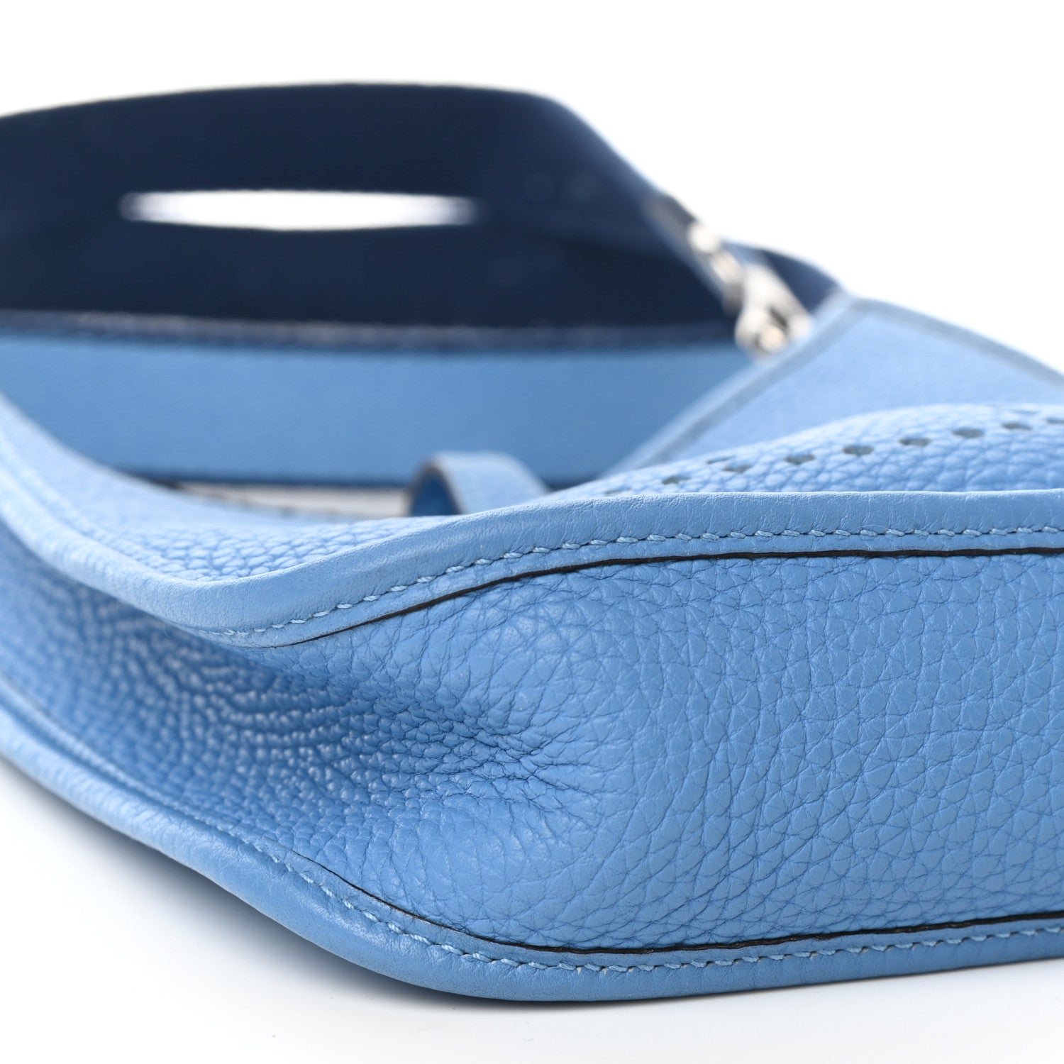 Hermes Taurillon Clemence Amazone Evelyne TPM Bleu Paradis Bleu Saphir 8 of 9