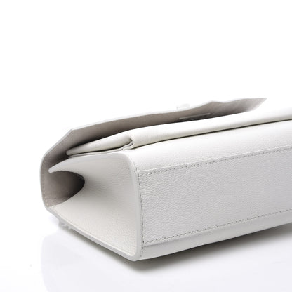 Louis Vuitton Soft Calfskin Mylockme Chain Bag BB White 5 of 9