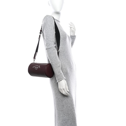Christian Dior HOMME Grained Calfskin Mens Roller Pouch Burgundy 2 of 9