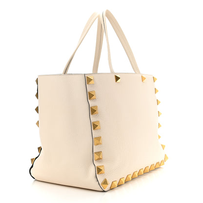 Valentino Garavani Grained Calfskin Roman Stud Tote Light Ivory 2 of 8