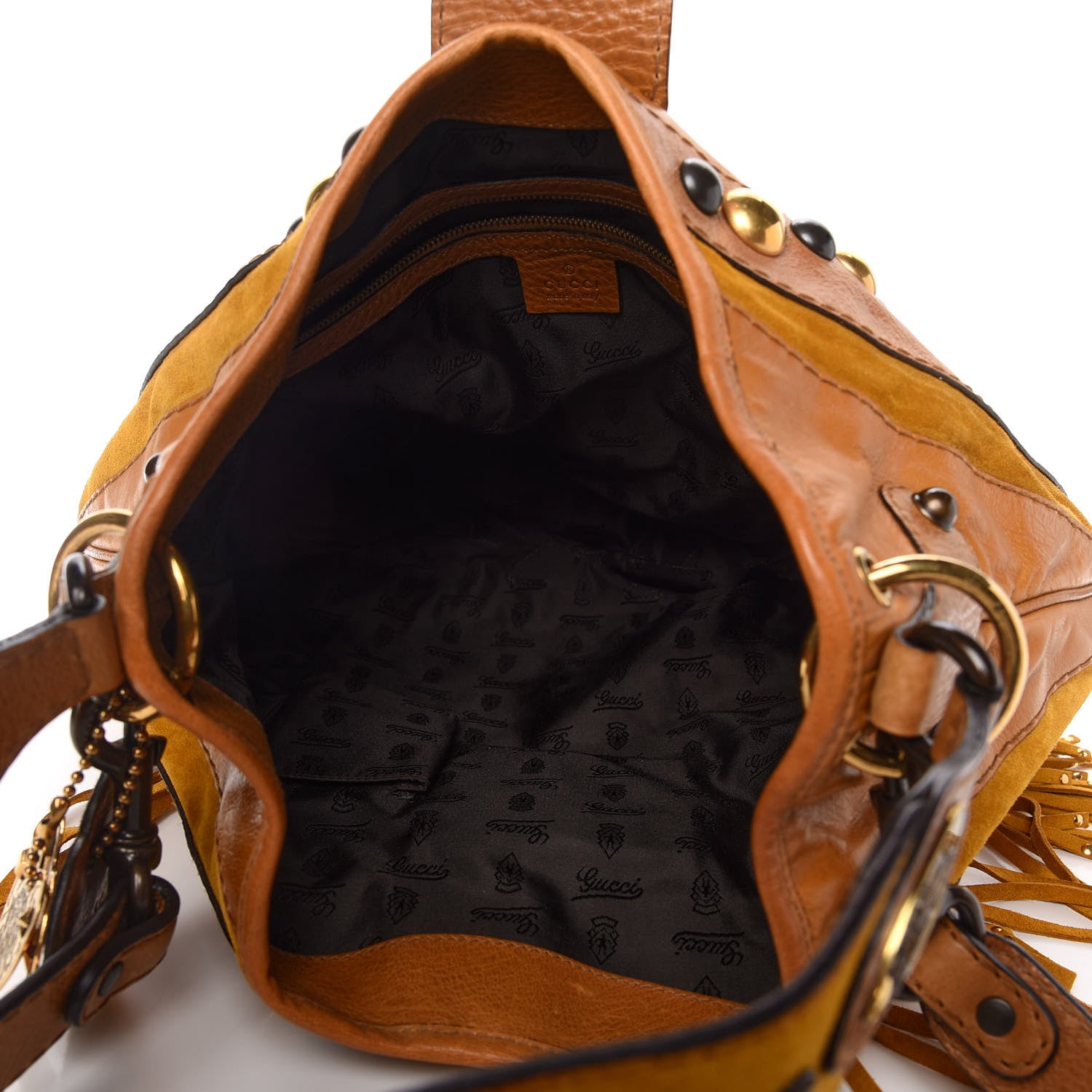 Gucci Calfskin Suede Fringe Babouska Hobo 5 of 11