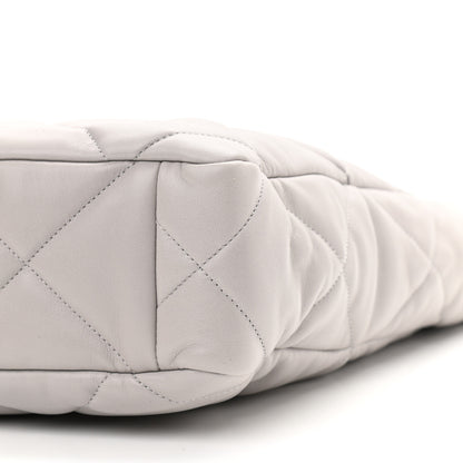 Chanel Lambskin Quilted Chanel 19 Shopping Bag Grey 9 of 9