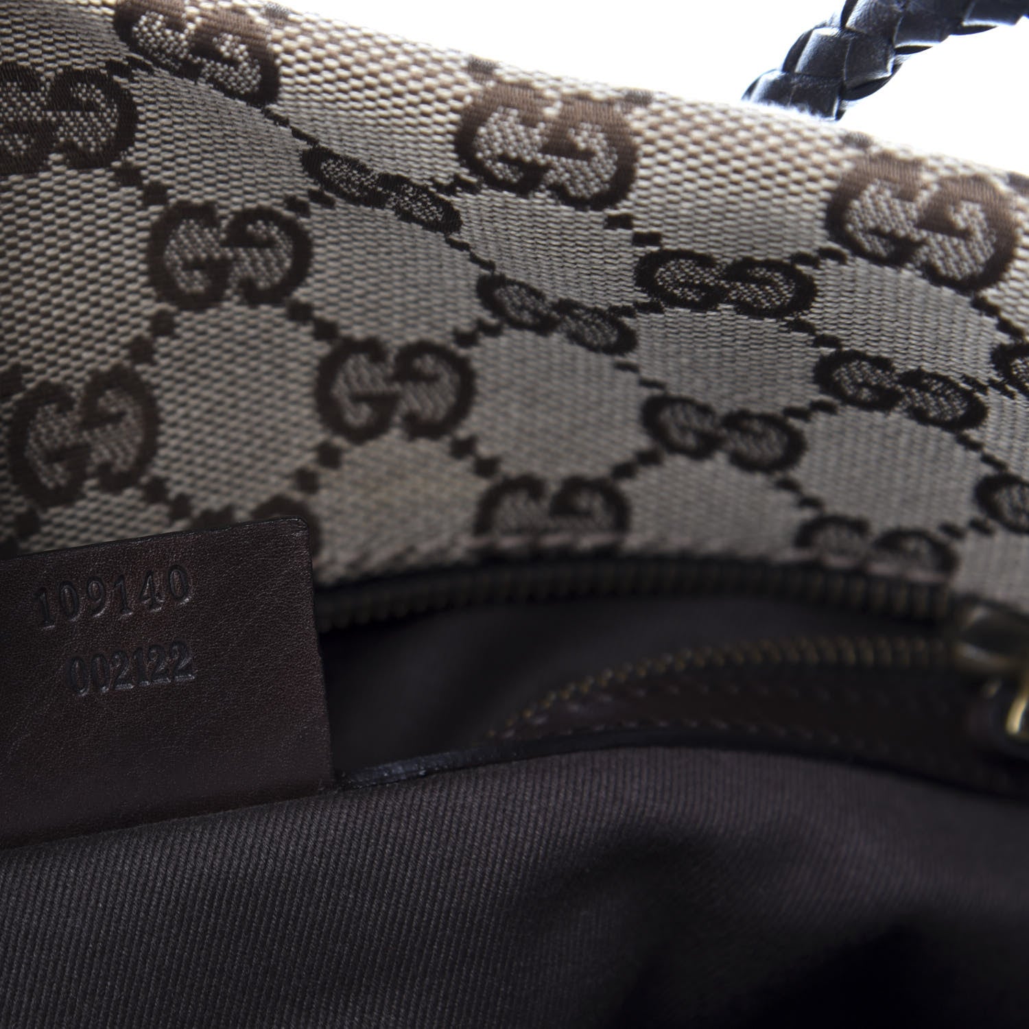 Gucci Monogram Woven Shoulder Bag Brown 11 of 12