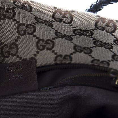 Gucci Monogram Woven Shoulder Bag Brown 11 of 12