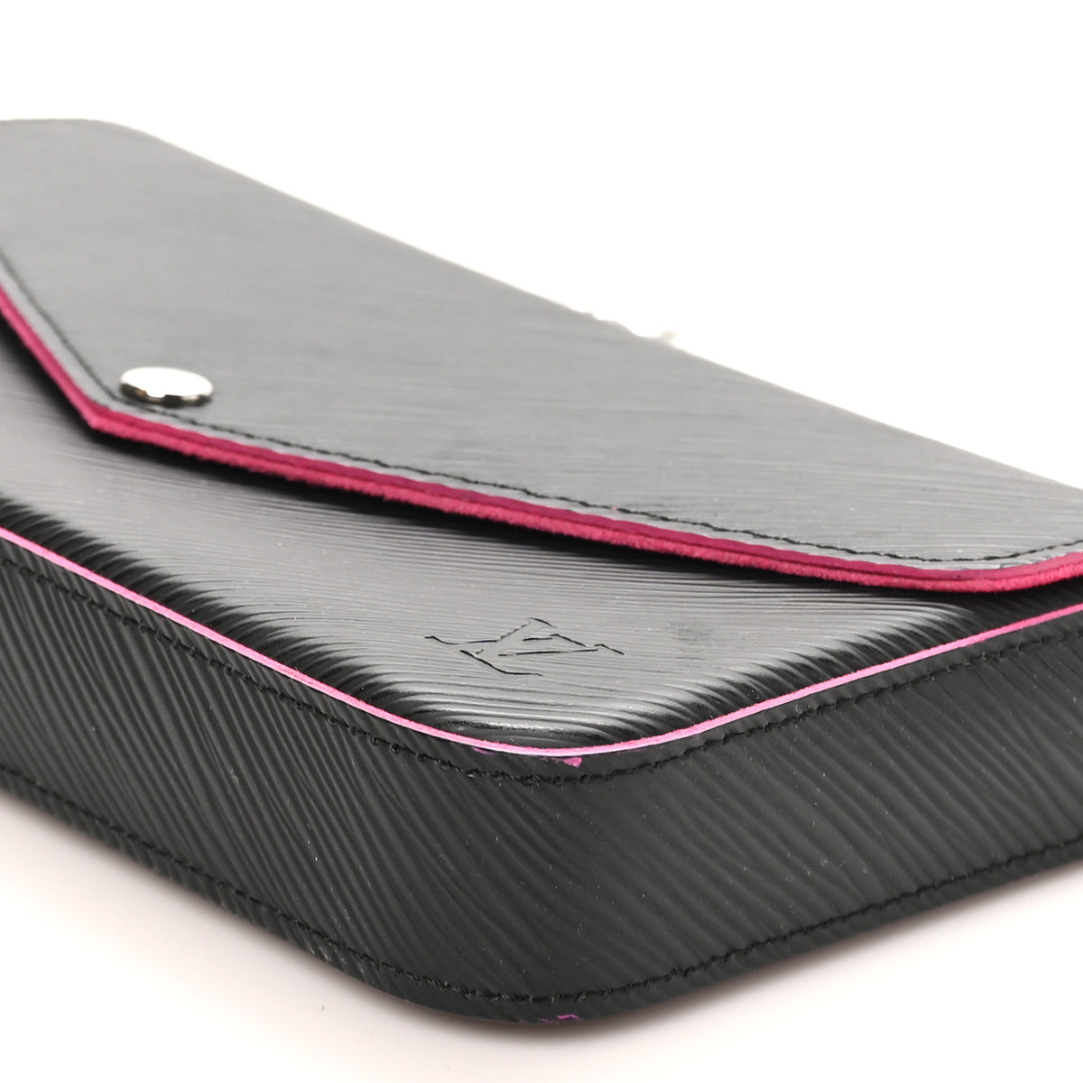 Epi Pochette Felicie Black Hot Pink
