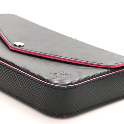 Louis Vuitton Epi Pochette Felicie Black Hot Pink 10 of 11