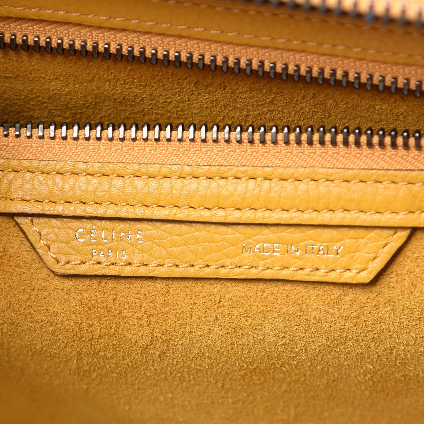 Drummed Calfskin Mini Luggage Ocre