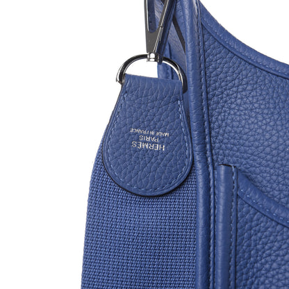 Hermes Taurillon Clemence Evelyne III PM Bleu Brighton 8 of 11