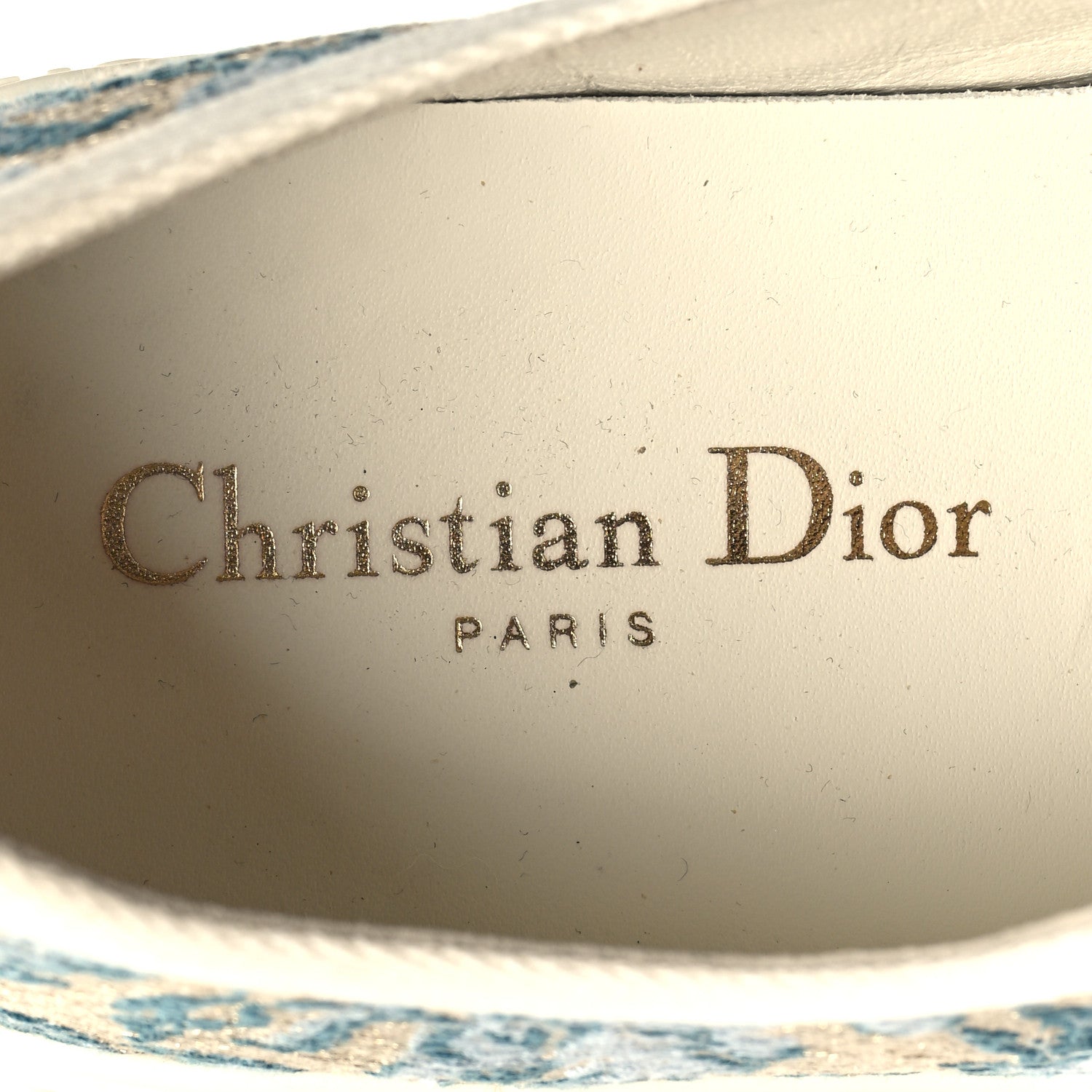 Christian Dior Canvas Floral Embroidered Womens Walk'N'Dior Low Top Sneakers 38 Duck Blue 9 of 10