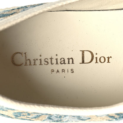 Christian Dior Canvas Floral Embroidered Womens Walk'N'Dior Low Top Sneakers 38 Duck Blue 9 of 10