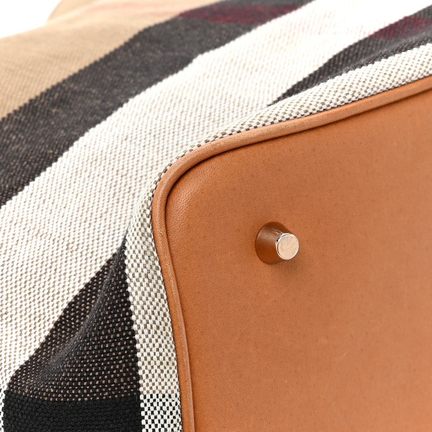 Canvas Mega Check Medium Ashby Hobo Saddle Brown