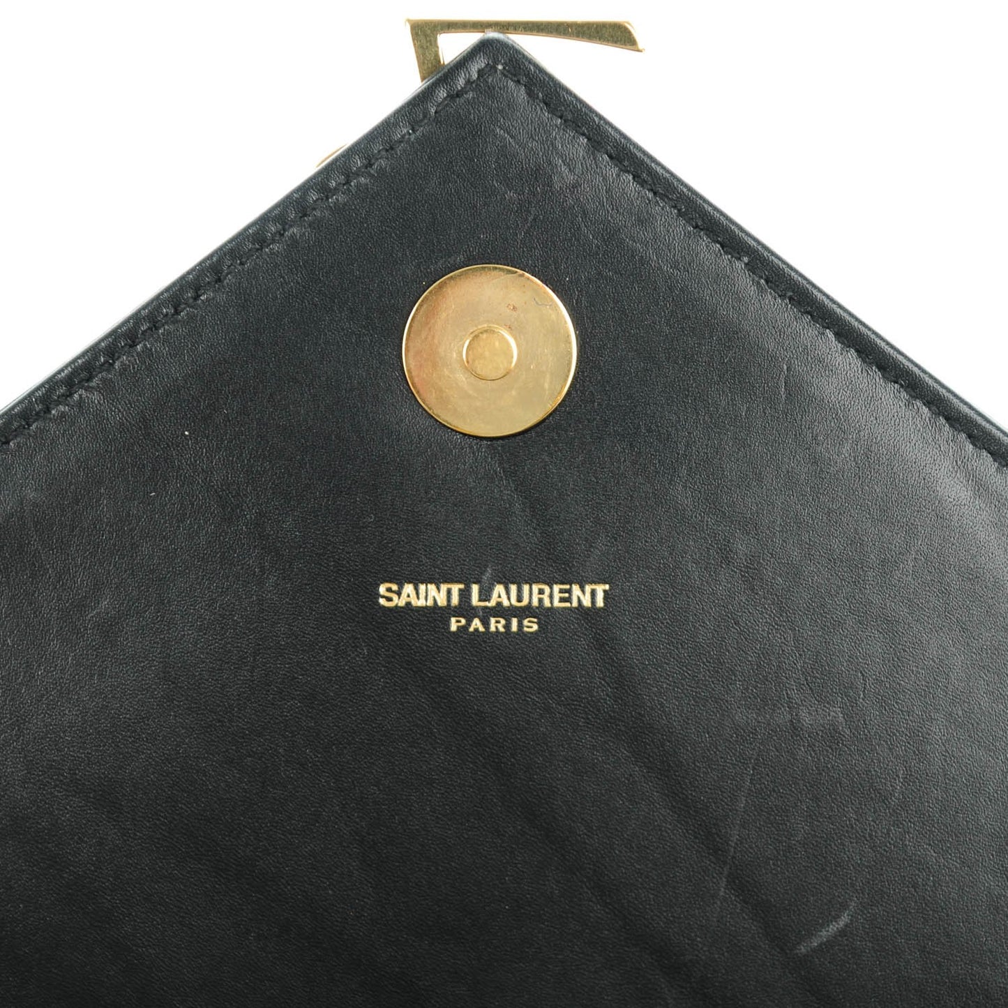 Smooth Calfskin Matelasse Large Classic Monogram Satchel Black